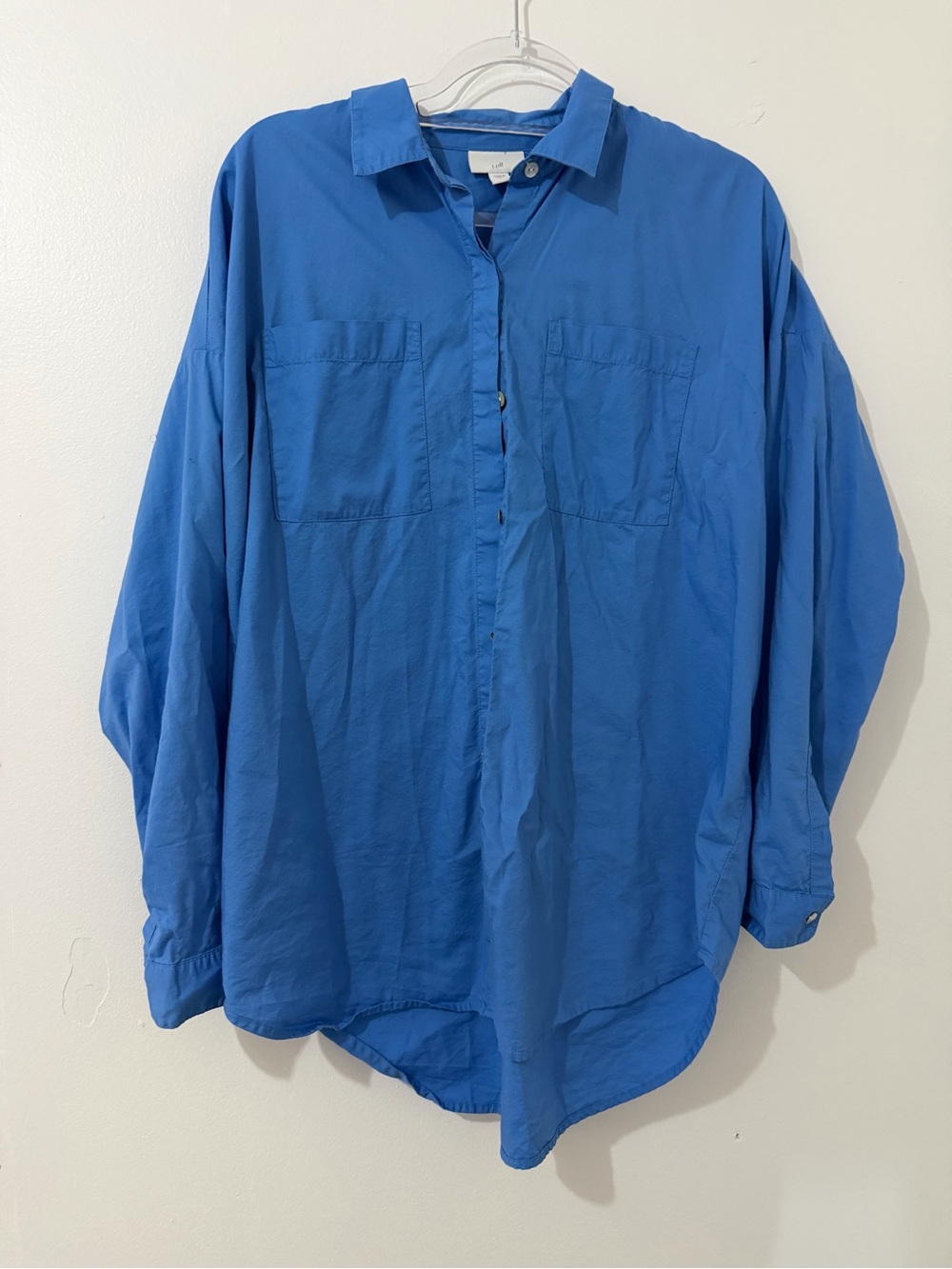 J. Jill Relaxed Blue Lightweight Shirt Jacket